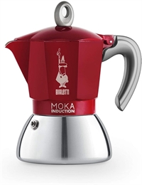 BIALETTI NY MOKA INDUKTION 6 KOPPERS RØD ESPRESSOKOGER